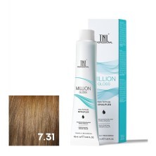 Крем-краска для волос TNL Million Gloss оттенок 7.31 Блонд золотистый бежевый 100 мл