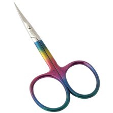 НСС 6 multicolor, ножницы для кутикулы, длинные тонкие лезвия, цветное радужное покрытие