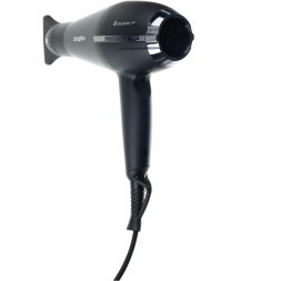 Фен DEWAL EXCEPTION, черный, вес 570гр, 2200Вт, 2 насадки, провод 3м