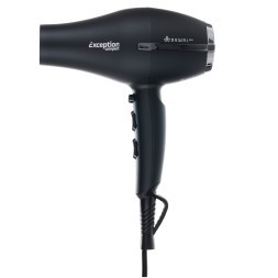 Фен DEWAL EXCEPTION Compact 2200 черный, компактный 2200 Вт, ионизация, 2 насадки, провод 3м
